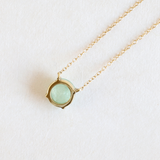 Ethical Jewellery & Engagement Rings Toronto - 3.91ct Mint Green Round Rose Cut Beryl Pendant in Yellow Gold - FTJCo Fine Jewellery & Goldsmiths