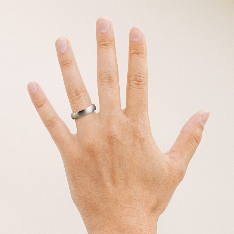 Ethical Jewellery & Engagement Rings Toronto - 5 mm Euro Wheel Low Dome Band in 18K Palladium White Gold - FTJCo Fine Jewellery & Goldsmiths