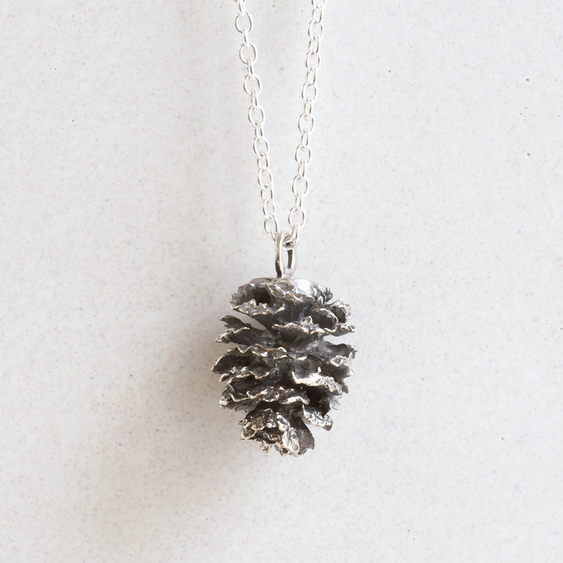 Ethical Jewellery & Engagement Rings Toronto - Large Alder Cone Pendant in Silver - FTJCo Fine Jewellery & Goldsmiths