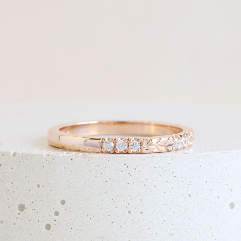 Ethical Jewellery & Engagement Rings Toronto - Chevron Stacker in Rose Gold - FTJCo Fine Jewellery & Goldsmiths