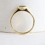 Ethical Jewellery & Engagement Rings Toronto - 0.44 ct Teal Sapphire Eleonora Marquise Bezel Ring in Fairmined Yellow Gold - FTJCo Fine Jewellery & Goldsmiths