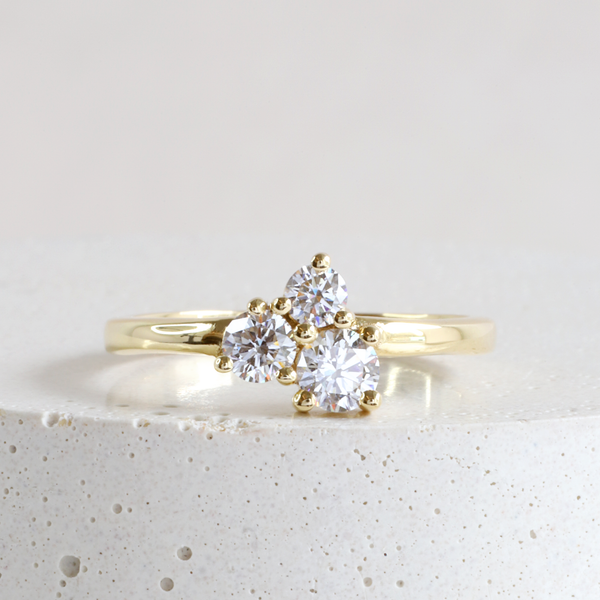 Ethical Jewellery & Engagement Rings Toronto - Round Diamond Cluster Ring in Yellow - FTJCo Fine Jewellery & Goldsmiths