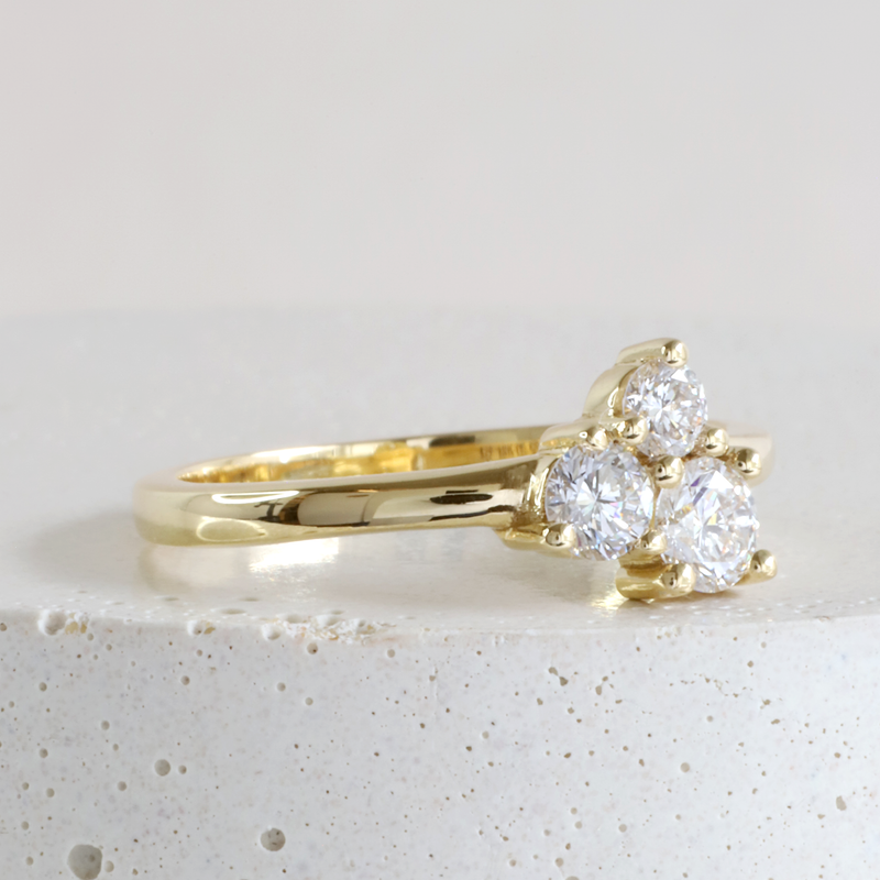 Ethical Jewellery & Engagement Rings Toronto - Round Diamond Cluster Ring in Yellow - FTJCo Fine Jewellery & Goldsmiths