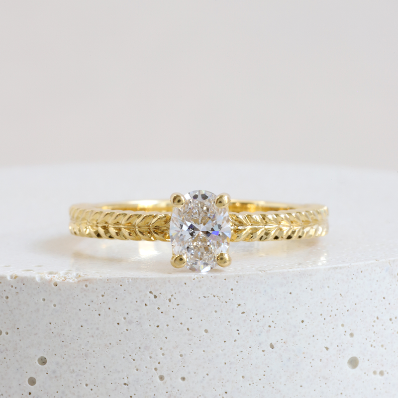 Ceres Rings 0.48 ct Oval Diamond Ceres Solitaire in Yellow Gold