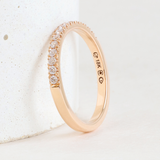 Ethical Jewellery & Engagement Rings Toronto - 2 mm Diamond FTJCo Stacker with Laboratory Grown Diamonds in Rose Gold - FTJCo Fine Jewellery & Goldsmiths