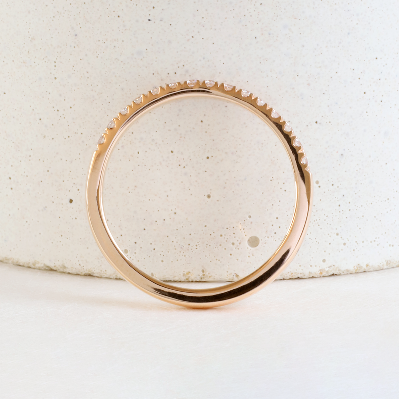 Ethical Jewellery & Engagement Rings Toronto - 2 mm Diamond FTJCo Stacker with Laboratory Grown Diamonds in Rose Gold - FTJCo Fine Jewellery & Goldsmiths