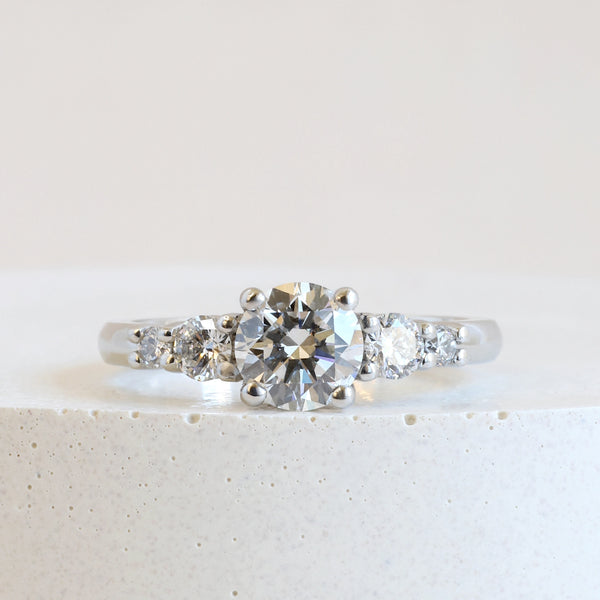 Avery Five Stone Ring in Platinum