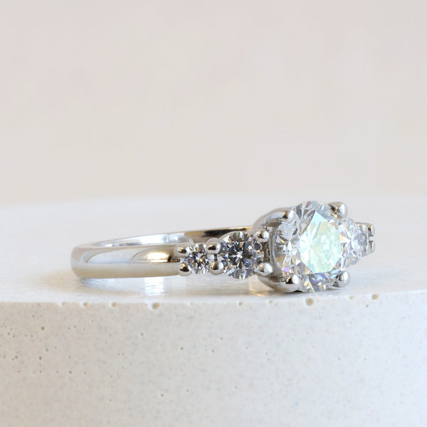 Avery Five Stone Ring in Platinum