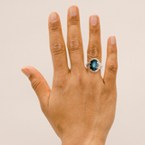 Ethical Jewellery & Engagement Rings Toronto - AGTA Submission Oval Tourmaline Halo Ring - FTJCo Fine Jewellery & Goldsmiths