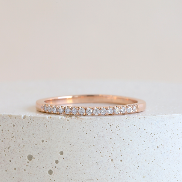 Ethical Jewellery & Engagement Rings Toronto - 1.5 mm Diamond Stacker in Rose Gold - FTJCo Fine Jewellery & Goldsmiths