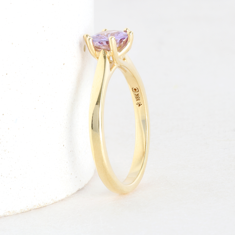 Ethical Jewellery & Engagement Rings Toronto - Pre-Loved 0.71 ct Purple Freesia Audrey 6 Prong Solitaire - FTJCo Fine Jewellery & Goldsmiths