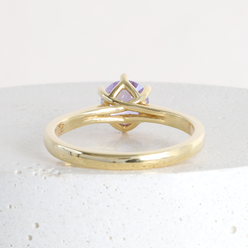 Ethical Jewellery & Engagement Rings Toronto - Pre-Loved 0.71 ct Purple Freesia Audrey 6 Prong Solitaire - FTJCo Fine Jewellery & Goldsmiths