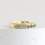 Ethical Jewellery & Engagement Rings Toronto - Australian Sapphire Gradient Bead-set Band in Yellow - FTJCo Fine Jewellery & Goldsmiths