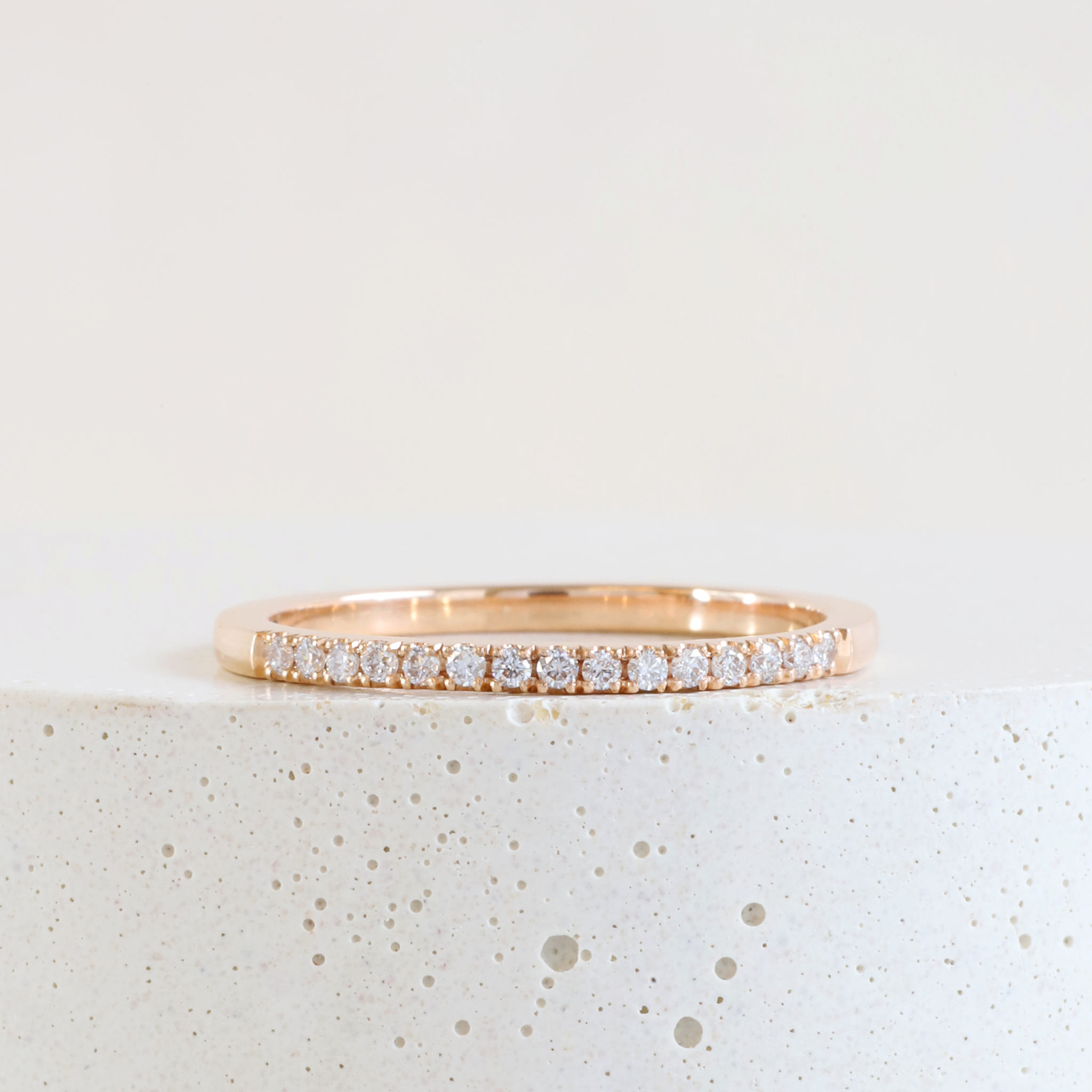 1.5mm Laboratory Grown Diamond Stacker in Rose