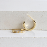 Ethical Jewellery & Engagement Rings Toronto - Mini Diamond Hoops in Yellow Gold - FTJCo Fine Jewellery & Goldsmiths
