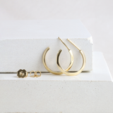Ethical Jewellery & Engagement Rings Toronto - Knife Edge Hoops in Yellow - FTJCo Fine Jewellery & Goldsmiths