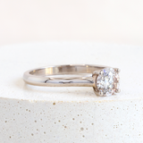 Ethical Jewellery & Engagement Rings Toronto - 0.71 ct Peppery Silver Pink Diamond Traditional Love Note in Palladium White - FTJCo Fine Jewellery & Goldsmiths