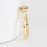 Ethical Jewellery & Engagement Rings Toronto - 0.70 ct Warm Grey Diamond Contemporary Love Note In Recycled Yellow Gold - FTJCo Fine Jewellery & Goldsmiths