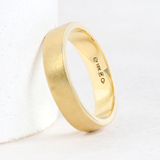 Ethical Jewellery & Engagement Rings Toronto - 5 mm Flat Band with Euro Wheel Finish - FTJCo Fine Jewellery & Goldsmiths