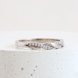 Ethical Jewellery & Engagement Rings Toronto - Pre-Loved Entwined Diamond Band in White - FTJCo Fine Jewellery & Goldsmiths
