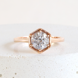 Ethical Jewellery & Engagement Rings Toronto - 1.04 ct Hexa Solitaire in Rose Gold - FTJCo Fine Jewellery & Goldsmiths