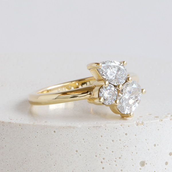 Ethical Jewellery & Engagement Rings Toronto - Diamond Fancy Shape Cluster Ring in Yellow - FTJCo Fine Jewellery & Goldsmiths