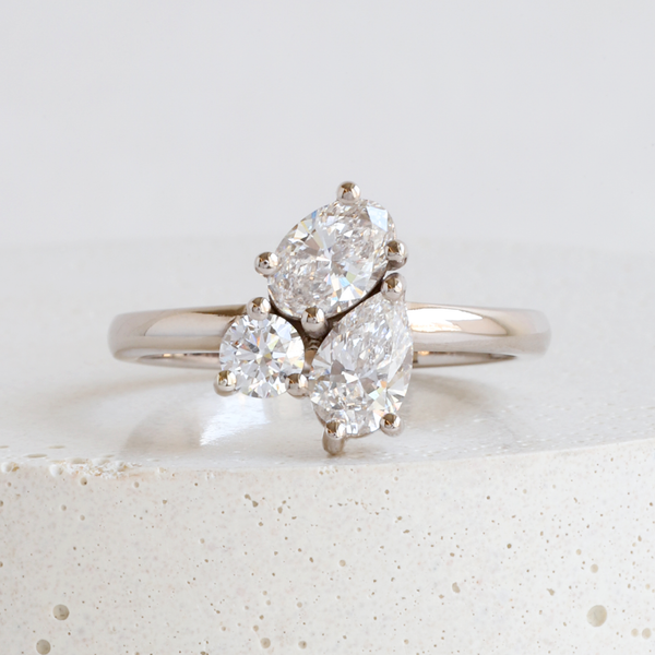 Ethical Jewellery & Engagement Rings Toronto - Diamond Fancy Shape Cluster Ring in White - FTJCo Fine Jewellery & Goldsmiths