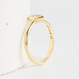 Ethical Jewellery & Engagement Rings Toronto - 0.33 Ct Peachy Zephyr Diamond Pear Wren Bezel In Yellow - FTJCo Fine Jewellery & Goldsmiths