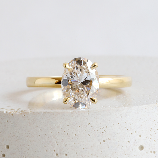 Ethical Jewellery & Engagement Rings Toronto - 1.47 ct I VS1 Oval Lab Diamond Pietra Hidden Halo Ring in Yellow - FTJCo Fine Jewellery & Goldsmiths