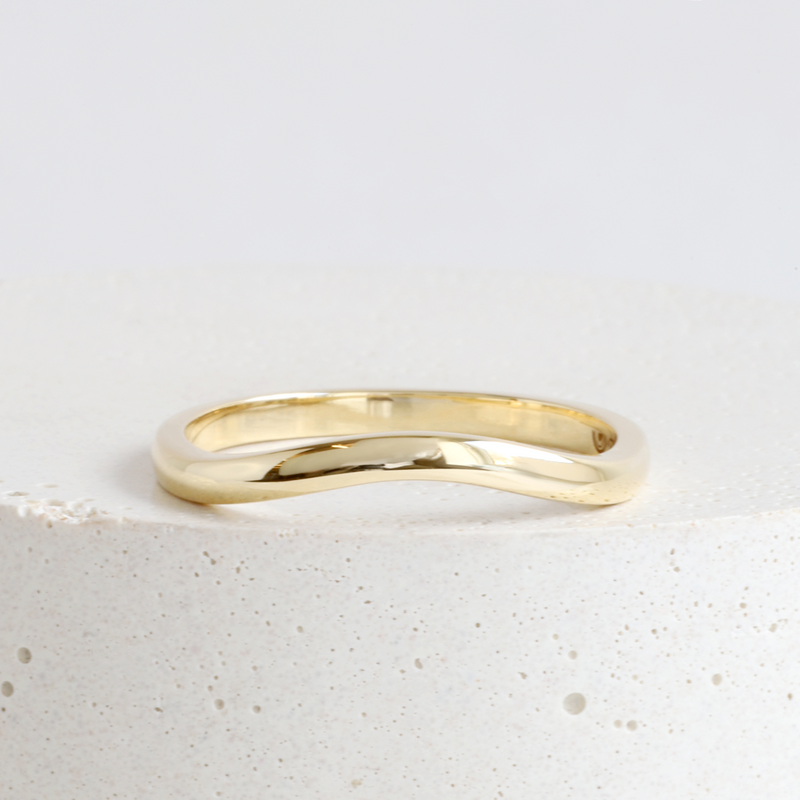 Ethical Jewellery & Engagement Rings Toronto - Plain Bypass Band In Yellow - FTJCo Fine Jewellery & Goldsmiths