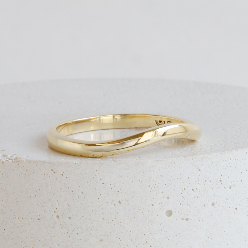 Ethical Jewellery & Engagement Rings Toronto - Plain Bypass Band In Yellow - FTJCo Fine Jewellery & Goldsmiths