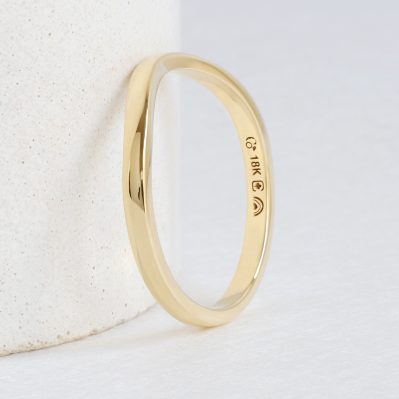 Ethical Jewellery & Engagement Rings Toronto - Plain Bypass Band In Yellow - FTJCo Fine Jewellery & Goldsmiths