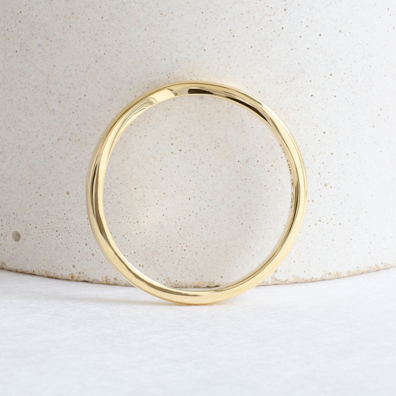 Ethical Jewellery & Engagement Rings Toronto - Plain Bypass Band In Yellow - FTJCo Fine Jewellery & Goldsmiths