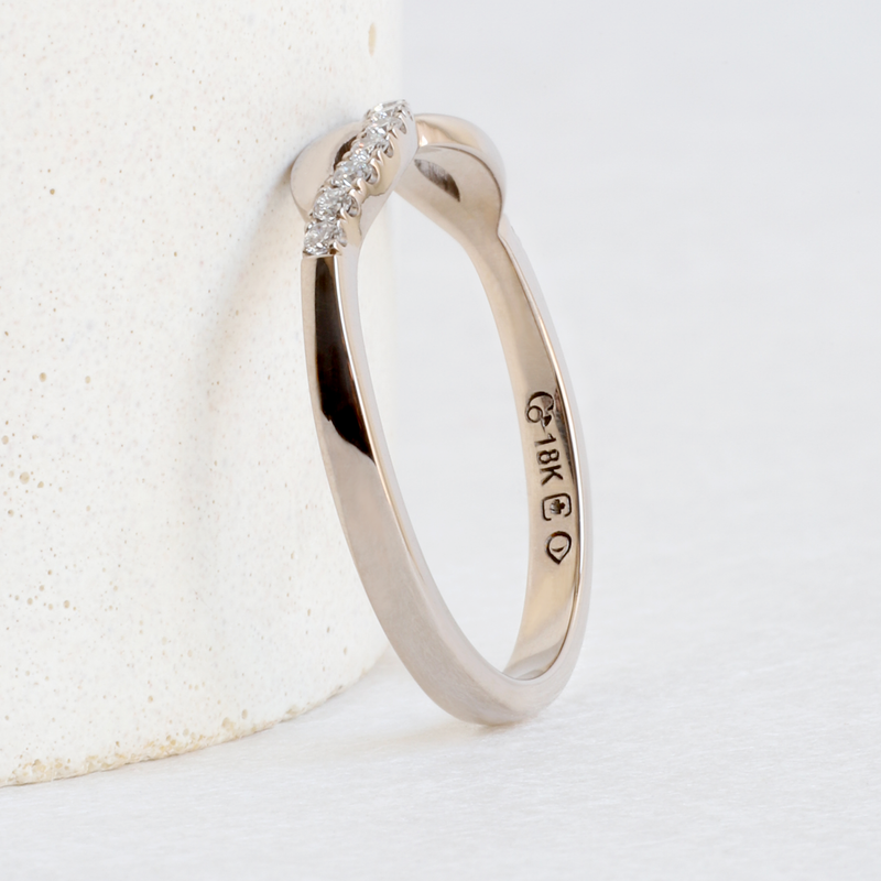 Ethical Jewellery & Engagement Rings Toronto - Microset Infinity Band In White - FTJCo Fine Jewellery & Goldsmiths
