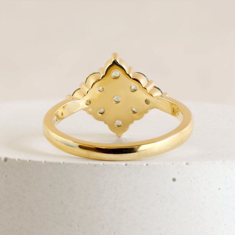 Montana Sapphire Aurelie Cluster Ring in 18K Yellow Gold