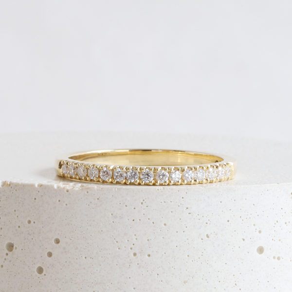 Ethical Jewellery & Engagement Rings Toronto - 2 mm Diamond FTJCo Stacker with Laboratory Grown Diamonds in Yellow Gold - FTJCo Fine Jewellery & Goldsmiths