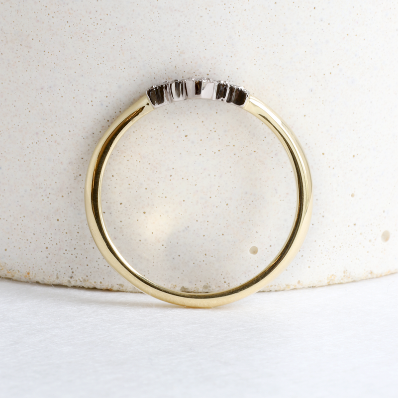 Ethical Jewellery & Engagement Rings Toronto - Bi-colour Frances Band in Yellow & White - FTJCo Fine Jewellery & Goldsmiths