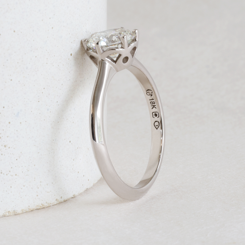 1.06 ct G VS1 Lab Diamond Vesper Solitaire in White Gold