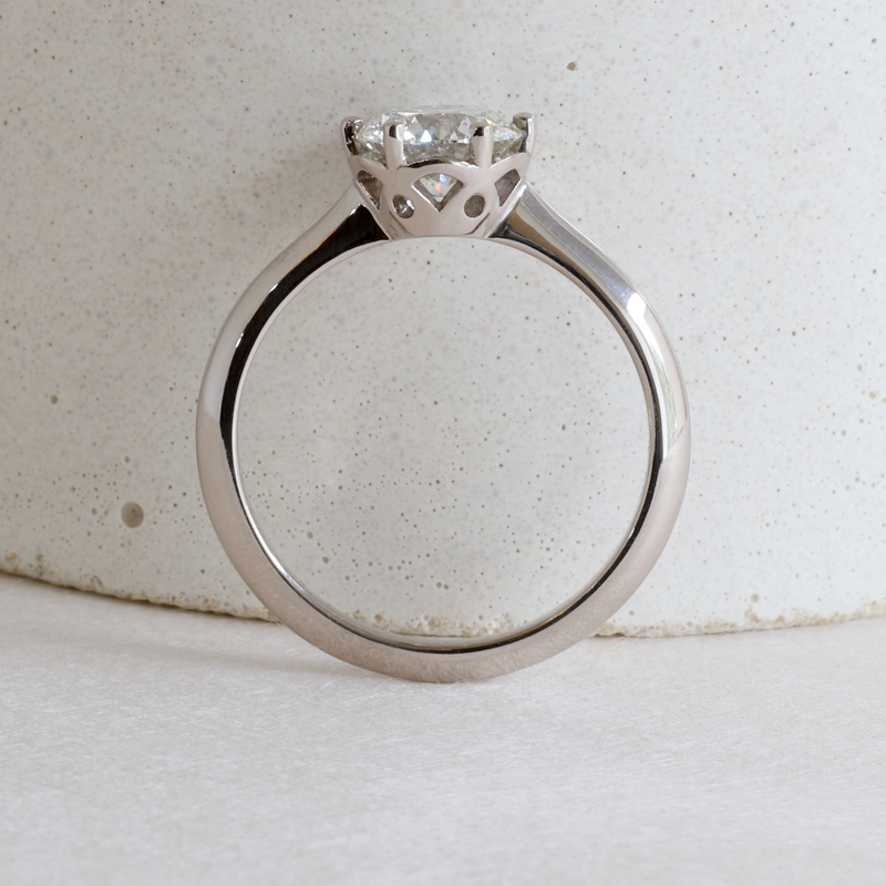 1.06 ct G VS1 Lab Diamond Vesper Solitaire in White Gold