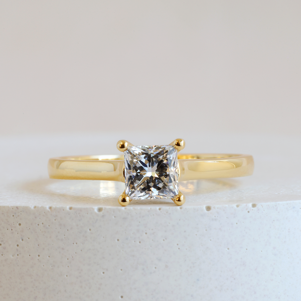 Pre-Loved Princess Cut Love Note in Yellow Gold