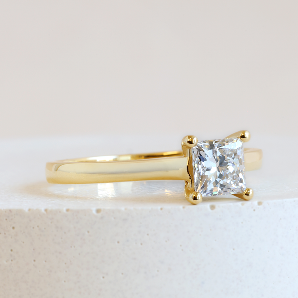 Pre-Loved Princess Cut Love Note in Yellow Gold