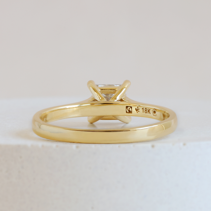 Pre-Loved Princess Cut Love Note in Yellow Gold