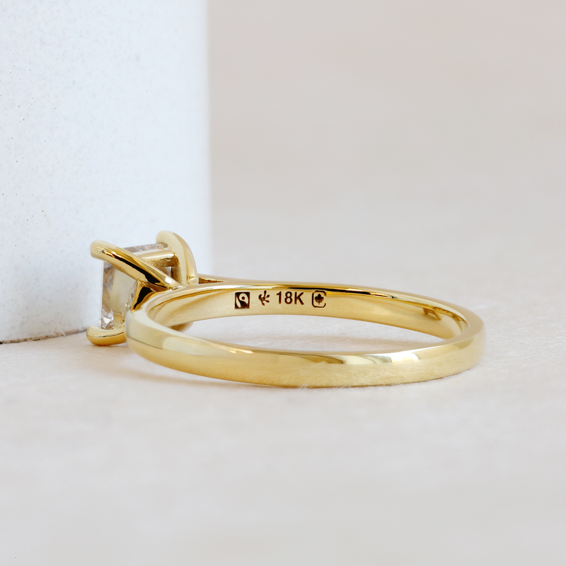 Pre-Loved Princess Cut Love Note in Yellow Gold