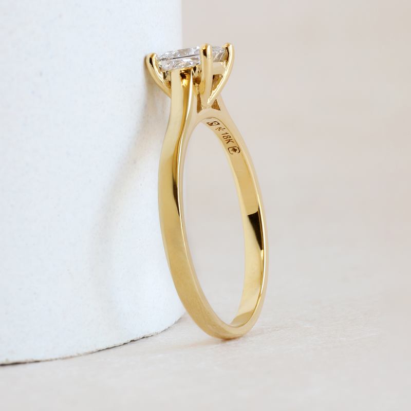 Pre-Loved Princess Cut Love Note in Yellow Gold