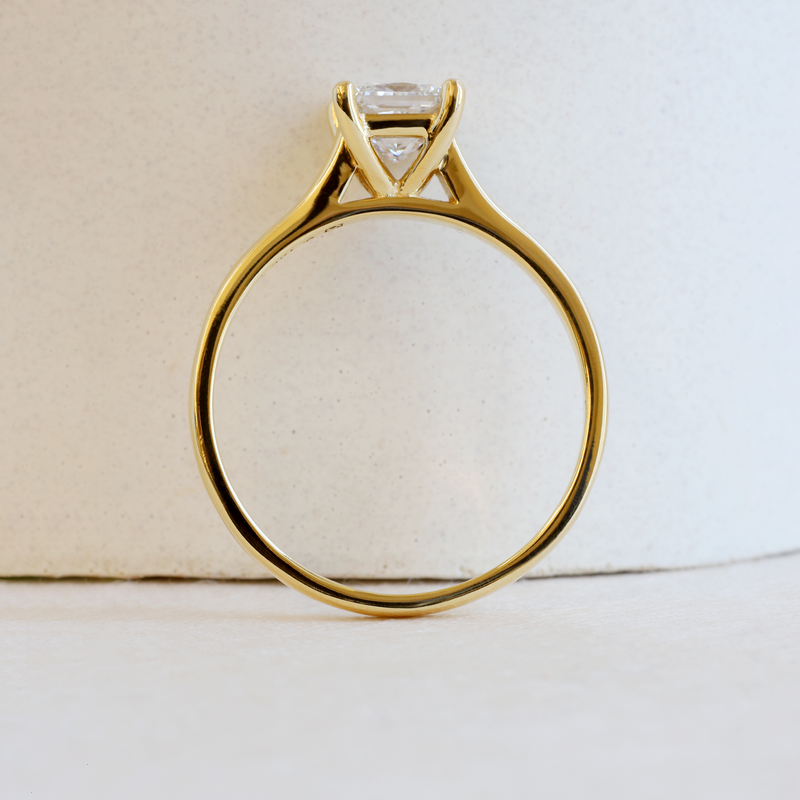 Pre-Loved Princess Cut Love Note in Yellow Gold