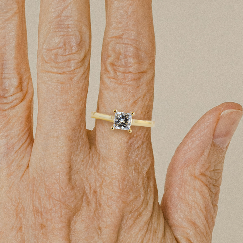 Pre-Loved Princess Cut Love Note in Yellow Gold
