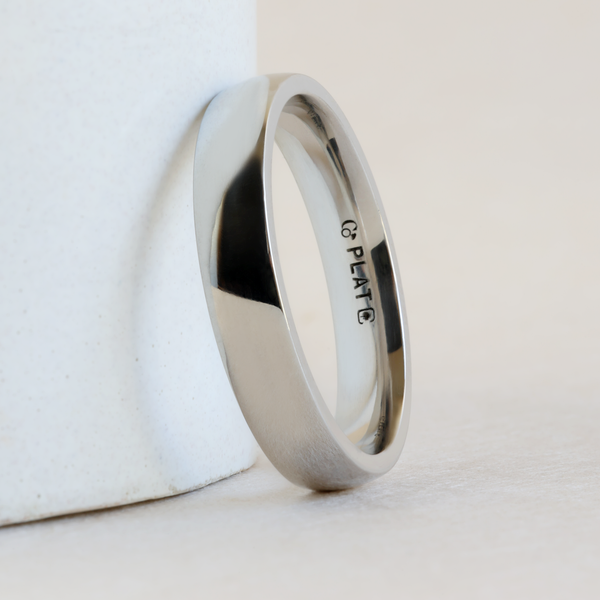 4 mm Low Dome Band in Platinum