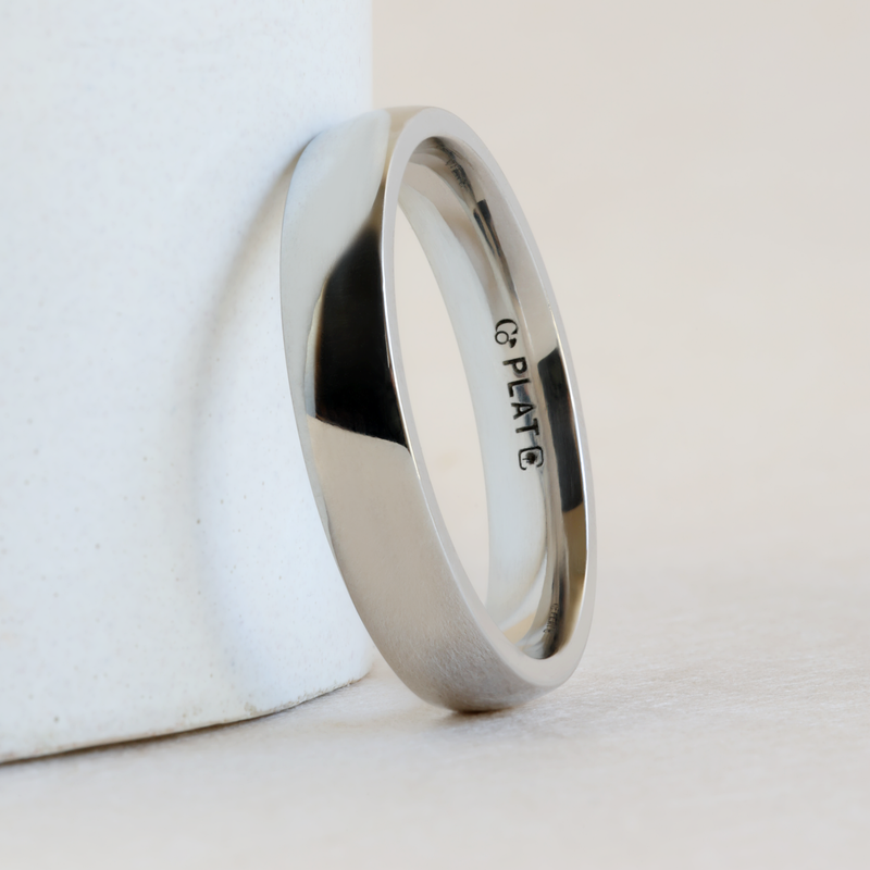 4 mm Low Dome Band in Platinum