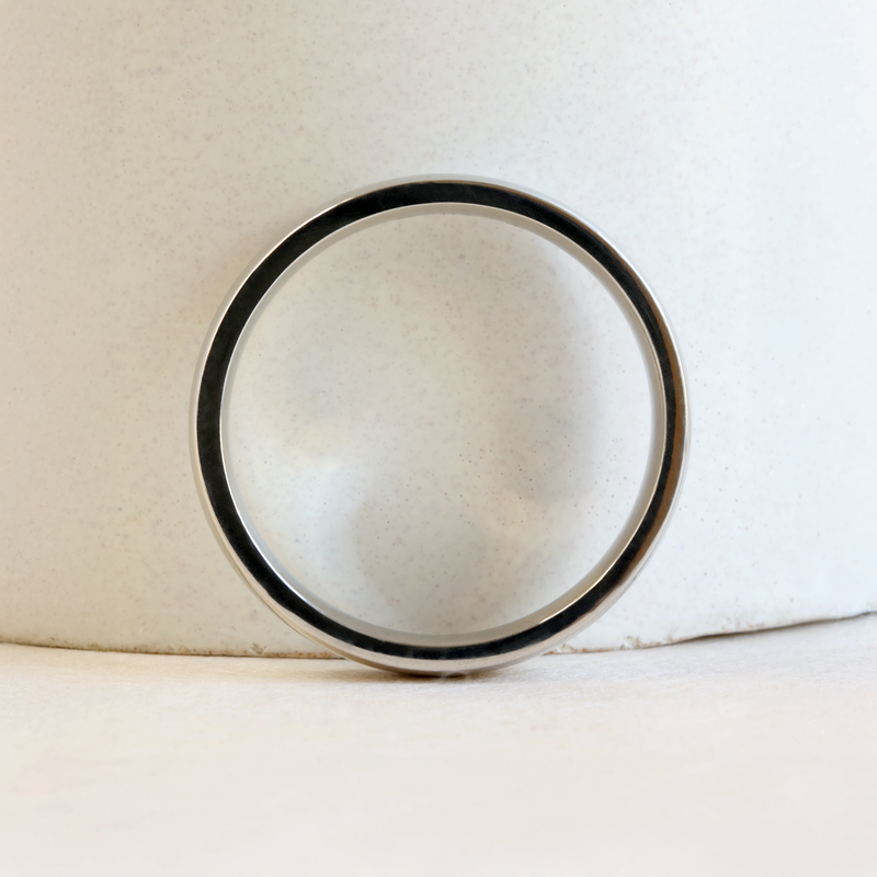 4 mm Low Dome Band in Platinum