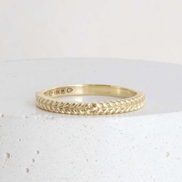 Ethical Jewellery & Engagement Rings Toronto - Petite Ceres Band in Yellow - FTJCo Fine Jewellery & Goldsmiths